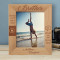 Brothers Aren't Simply Close Brothers Are Knit Together Personalized Wooden Frame 8" x 10" Brown (Vertical)