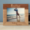 There's No Buddy Like A Brother Personalized Wooden Frame-10" x 8" Brown Horizontal
