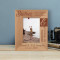 A Brother Childhood Memories Growing Up Together Personalized Wooden Frame 3 1/2" x 5" Brown (Vertical)