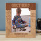 Brothers Are What Best Friends Can Never Be Personalized Wooden Frame 8" x 10" Brown (Vertical)