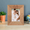 Him And Her Personalized Wooden Frame 3 1/2" x 5" Brown (Vertical)