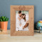 Him And Her Personalized Wooden Frame 4" x 6" Brown (Vertical)