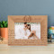 Him And Her Personalized Wooden Frame-6" x 4" Brown Horizontal