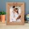 Him And Her Personalized Wooden Frame 5" x 7" Brown (Vertical)