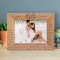 Him And Her Personalized Wooden Frame-7" x 5" Brown Horizontal