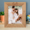 Him And Her Personalized Wooden Frame 8" x 10" Brown (Vertical)