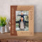 Godfather A Godchild Fills Your Heart With Love And Joy Personalized Wooden Frame 4" x 6" Brown (Vertical)