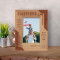 Godfather A Godchild Fills Your Heart With Love And Joy Personalized Wooden Frame 3 1/2" x 5" Brown (Vertical)
