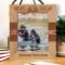 USMC Never Give Up Personalized Wooden Frame 8" x 10" Brown (Vertical)