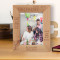 Happy 30th Birthday Personalized Wooden Frame 5" x 7" Brown (Vertical)