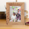 May Each And Every Moment Of Your Special Day Be Filled With The Same Joy And Happiness Personalized Wooden Frame 5" x 7" Brown (Vertical)