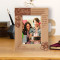 Life Should Be Lived With A Smile On Your Face Personalized Wooden Frame 4" x 6" Brown (Vertical)