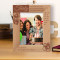 Life Should Be Lived With A Smile On Your Face Personalized Wooden Frame 5" x 7" Brown (Vertical)