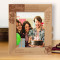 Life Should Be Lived With A Smile On Your Face Personalized Wooden Frame 8" x 10" Brown (Vertical)