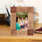 I Wish You A Life Full Of Happiness Love And Warnth Personalized Wooden Frame 3 1/2" x 5" Brown (Vertical)