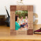 I Wish You A Life Full Of Happiness Love And Warnth Personalized Wooden Frame 4" x 6" Brown (Vertical)