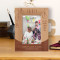 Life Is A Journey Enjoy Every Mile Personalized Wooden Frame 4" x 6" Brown (Vertical)