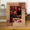 Happy Hanukkah Personalized Wooden Frame 5" x 7" Brown (Vertical)