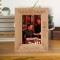 Happy Hanukkah Personalized Wooden Frame 4" x 6" Brown (Vertical)