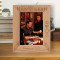 Happy Hanukkah Personalized Wooden Frame 5" x 7" Brown (Vertical)