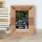 Car Classic Personalized Wooden Frame 4" x 6" Brown (Vertical)
