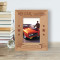 My Car Personalized Wooden Frame 3 1/2" x 5" Brown (Vertical)