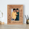 You Make My Heart Smile Personalized Wooden Frame 3 1/2" x 5" Brown (Vertical)
