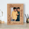 You Make My Heart Smile Personalized Wooden Frame 4" x 6" Brown (Vertical)