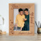 You Make My Heart Smile Personalized Wooden Frame 5" x 7" Brown (Vertical)