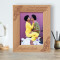 I Don't Need Paradise Because I Found You Personalized Wooden Frame 5" x 7" Brown (Vertical)