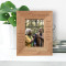 Enjoy The Present And Embrace The Future Ahead Personalized Wooden Frame 3 1/2" x 5" Brown (Vertical)