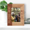 Retirement Where Everyday Is Saturday Personalized Wooden Frame 4" x 6" Brown (Vertical)