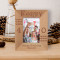 Happy Forty Birthday Personalized Wooden Frame 3 1/2" x 5" Brown (Vertical)