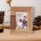 Happy Forty Birthday Personalized Wooden Frame 3 1/2" x 5" Brown (Vertical)