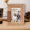 Happy Forty Birthday Personalized Wooden Frame 4" x 6" Brown (Vertical)