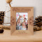40th Birthday Personalized Wooden Frame 3 1/2" x 5" Brown (Vertical)