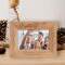 Happy 40th Birthday Personalized Wooden Frame-6" x 4" Brown Horizontal