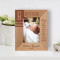 Baptism May God Bless And Keep You, This Day And Always Personalized Wooden Frame 3 1/2" x 5" Brown (Vertical)