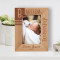 Baptism May God Bless And Keep You, This Day And Always Personalized Wooden Frame 4" x 6" Brown (Vertical)