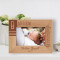 Baptism May God Bless And Keep You, This Day And Always Personalized Wooden Frame-6" x 4" Brown Horizontal