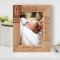 Baptism May God Bless And Keep You, This Day And Always Personalized Wooden Frame 5" x 7" Brown (Vertical)