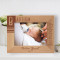 Baptism May God Bless And Keep You, This Day And Always Personalized Wooden Frame-7" x 5" Brown Horizontal