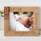 Baptism May God Bless And Keep You, This Day And Always Personalized Wooden Frame-10" x 8" Brown Horizontal