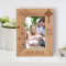 My Baptism Personalized Wooden Frame 4" x 6" Brown (Vertical)