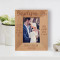 Baptism I Want My Life To Be As Clean Personalized Wooden Frame 3 1/2" x 5" Brown (Vertical)
