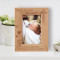 God Bless This Child Personalized Wooden Frame 4" x 6" Brown (Vertical)