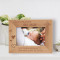 God Bless This Child Personalized Wooden Frame-6" x 4" Brown Horizontal