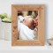God Bless This Child Personalized Wooden Frame 5" x 7" Brown (Vertical)