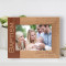 Baptism The Lord Bless You And Keep You Personalized Wooden Frame-7" x 5" Brown Horizontal