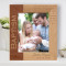 Baptism The Lord Bless You And Keep You Personalized Wooden Frame 8" x 10" Brown (Vertical)